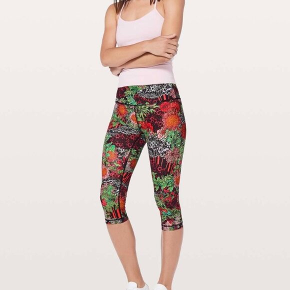 Lululemon Wunder Under Hi-Rise 1/2 Tight 17" Zen Garden Multi - Picture 1 of 5